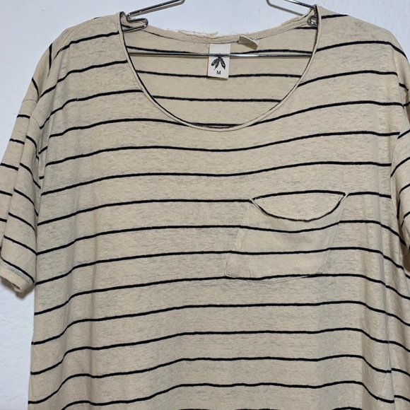 Anthropologie Three Feathers Short Sleeve Striped - Picture 2 of 6